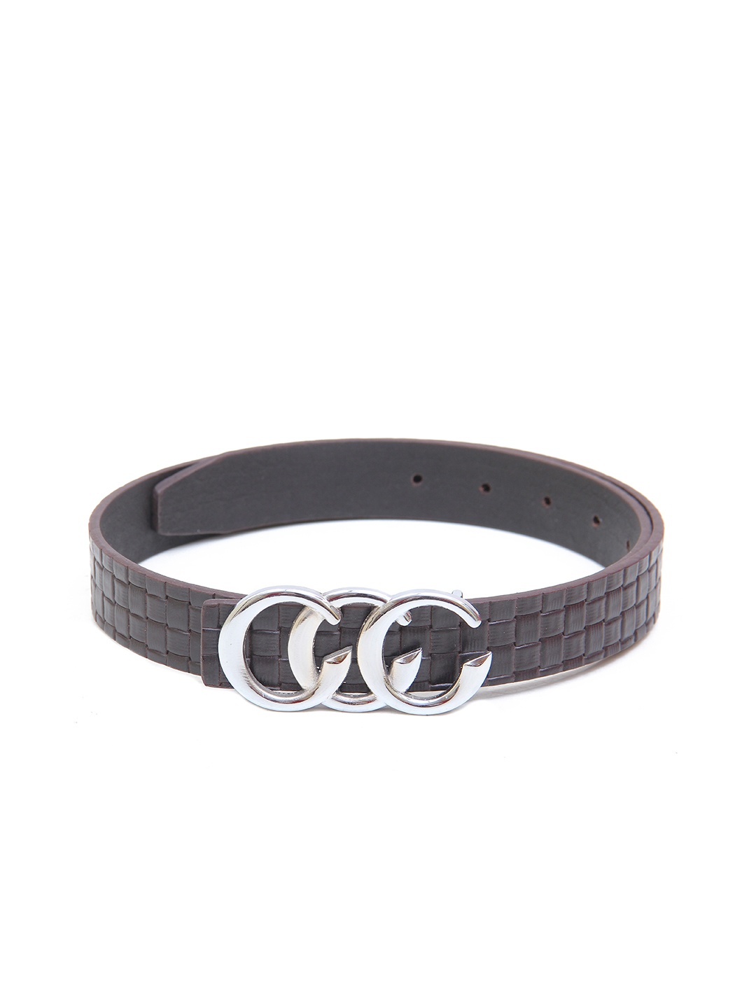

Calvadoss Girls Textured Leather Belt, Brown