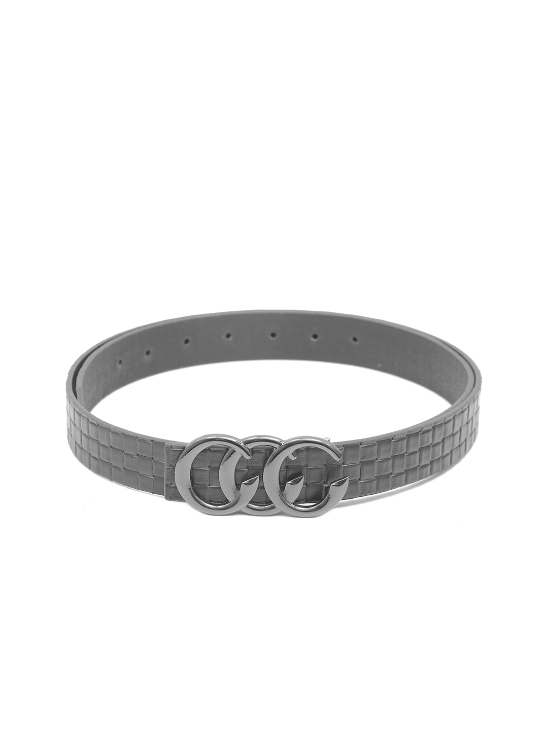 

Calvadoss Girls Textured Leather Belt, Black