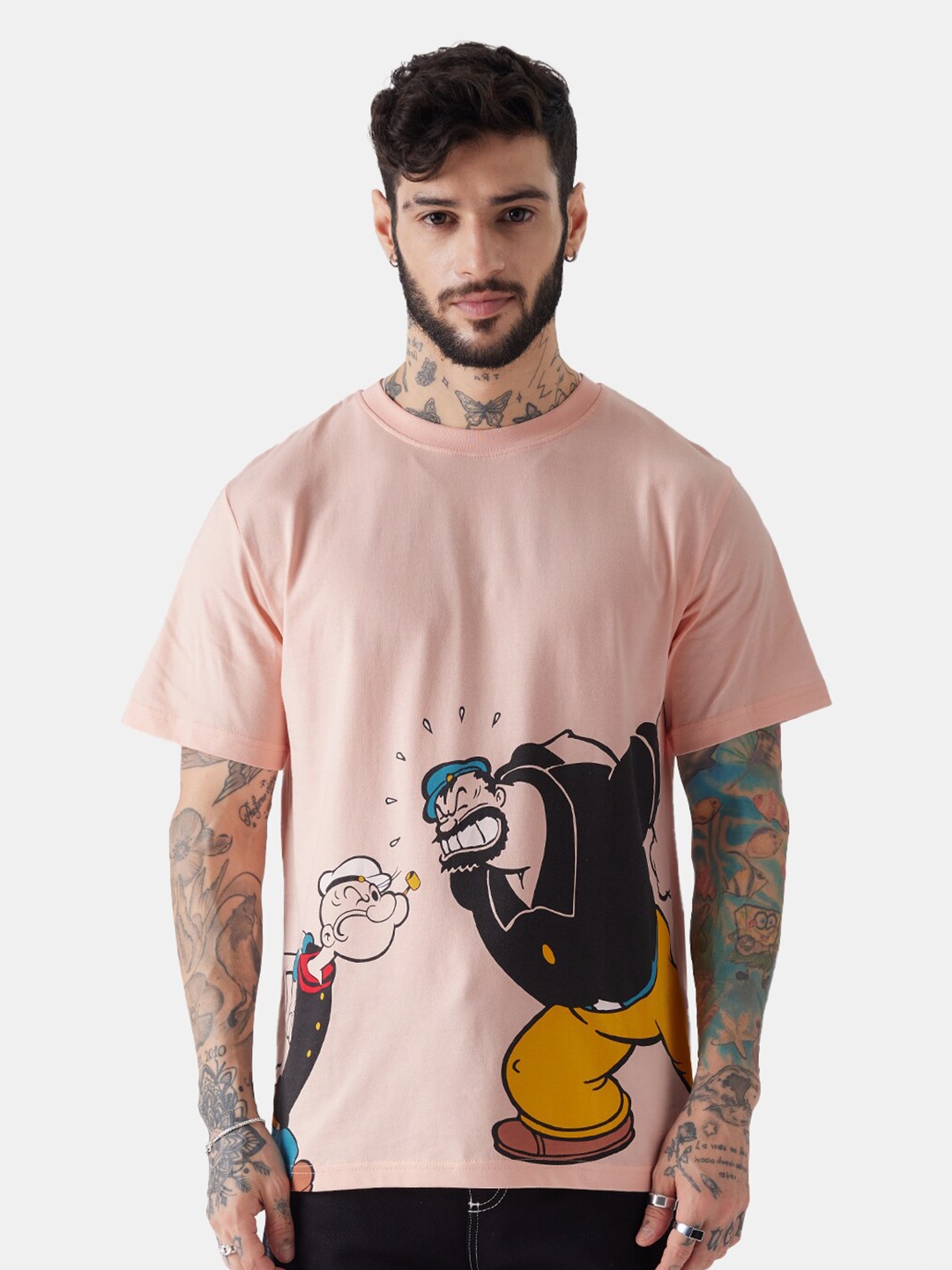 

The Souled Store Pink Popeye Printed T-shirt