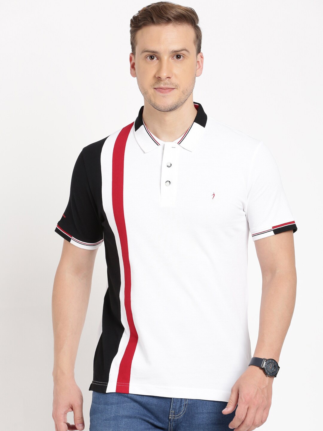 

Indian Terrain Polo Collar Slim Fit Cotton T-shirt, Red