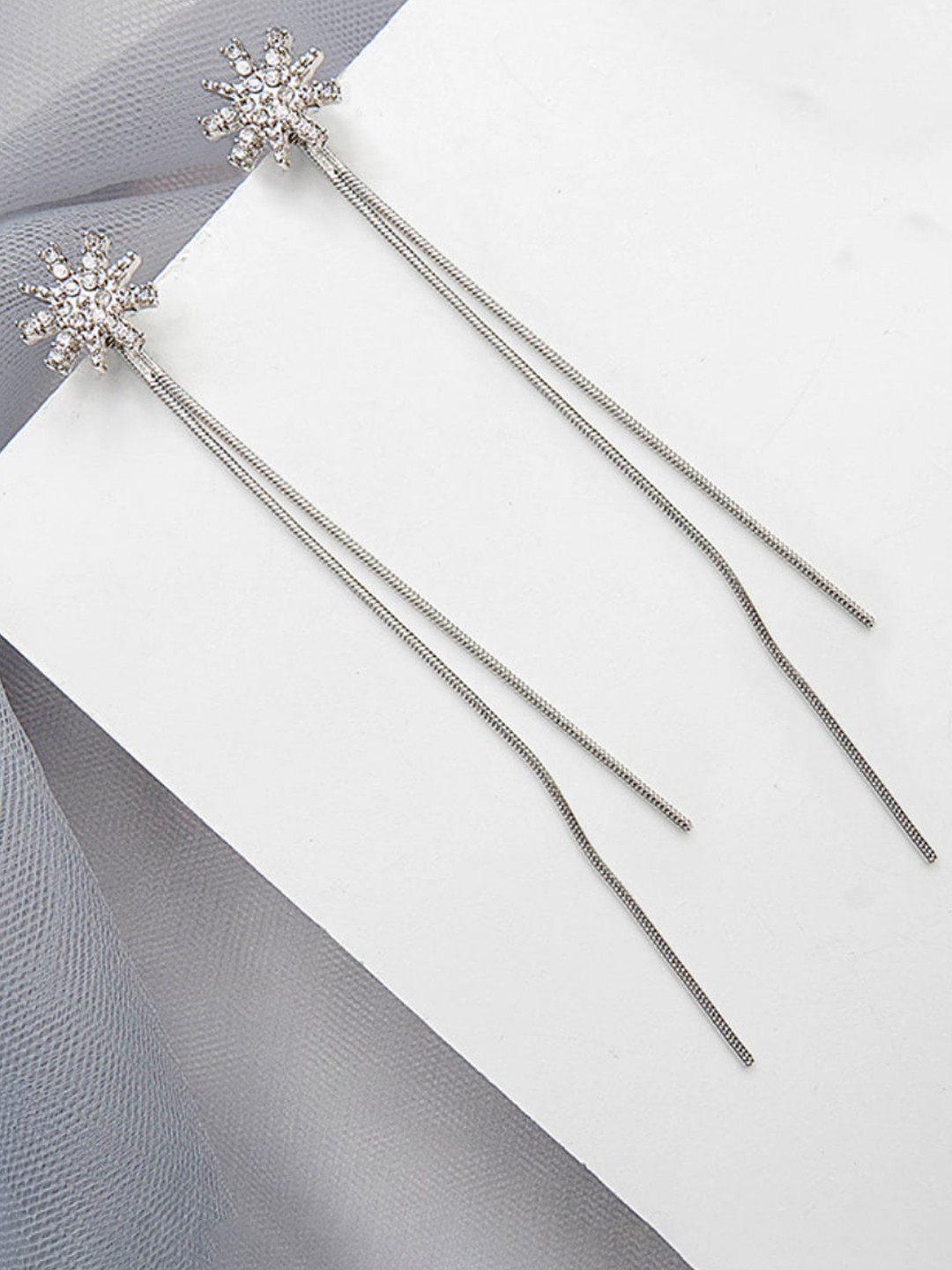

SALTY Contemporary Drop Earrings, Silver