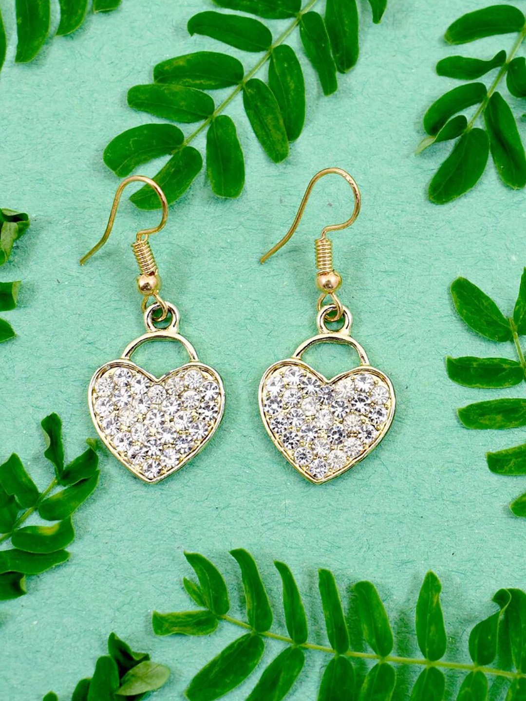 

SALTY Contemporary Heart Bag Shaped Drop Earrings, Gold