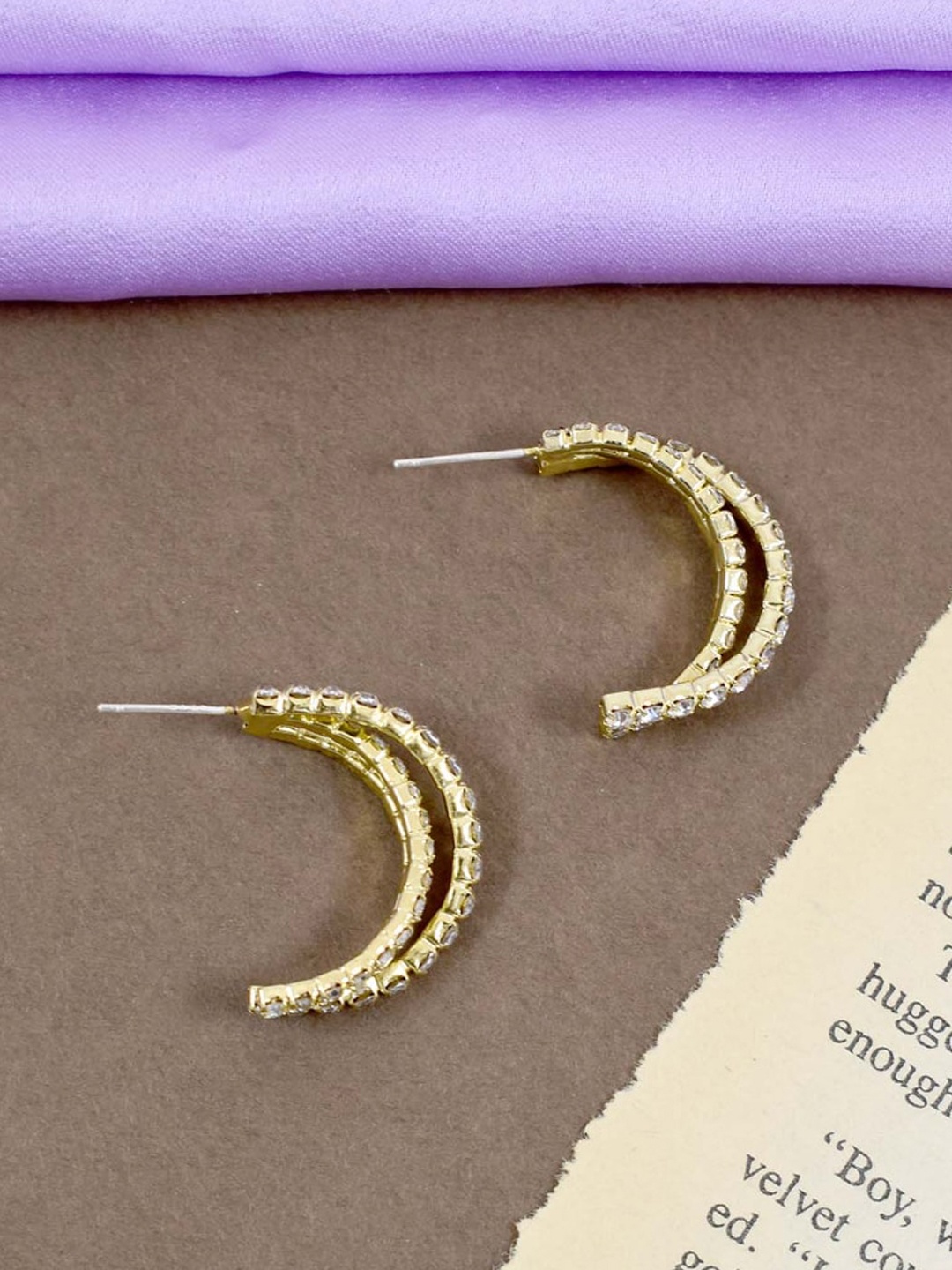 

SALTY Contemporary Half Hoop Earrings, Gold