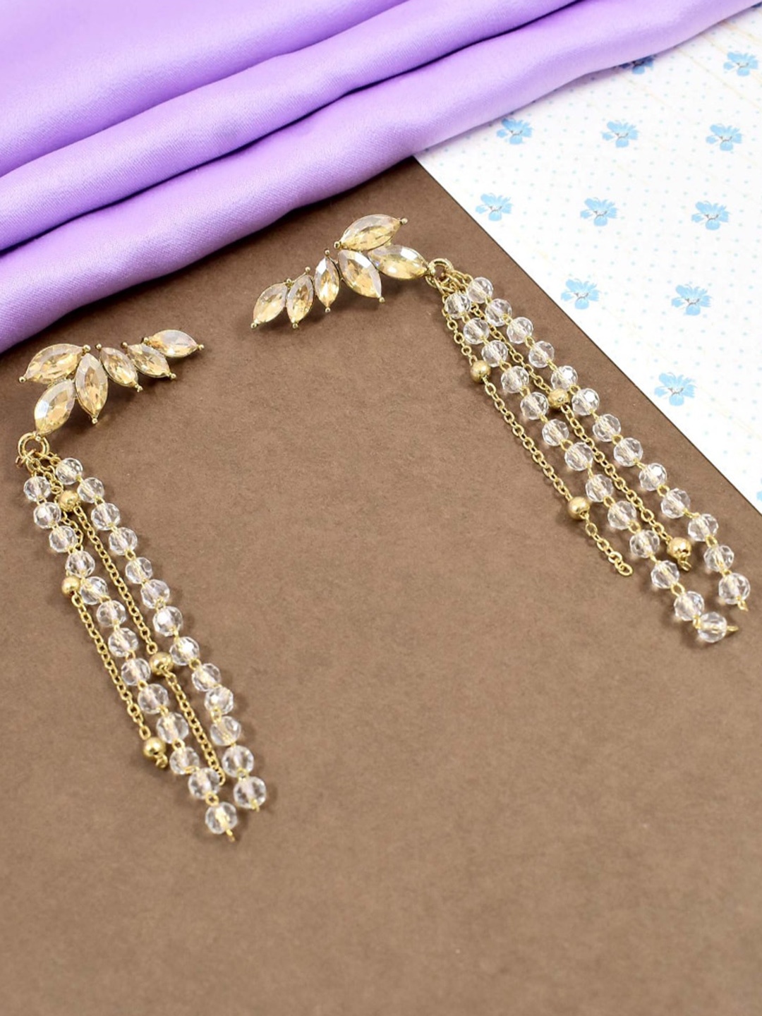 

SALTY Tasseled Drop Earrings, Gold