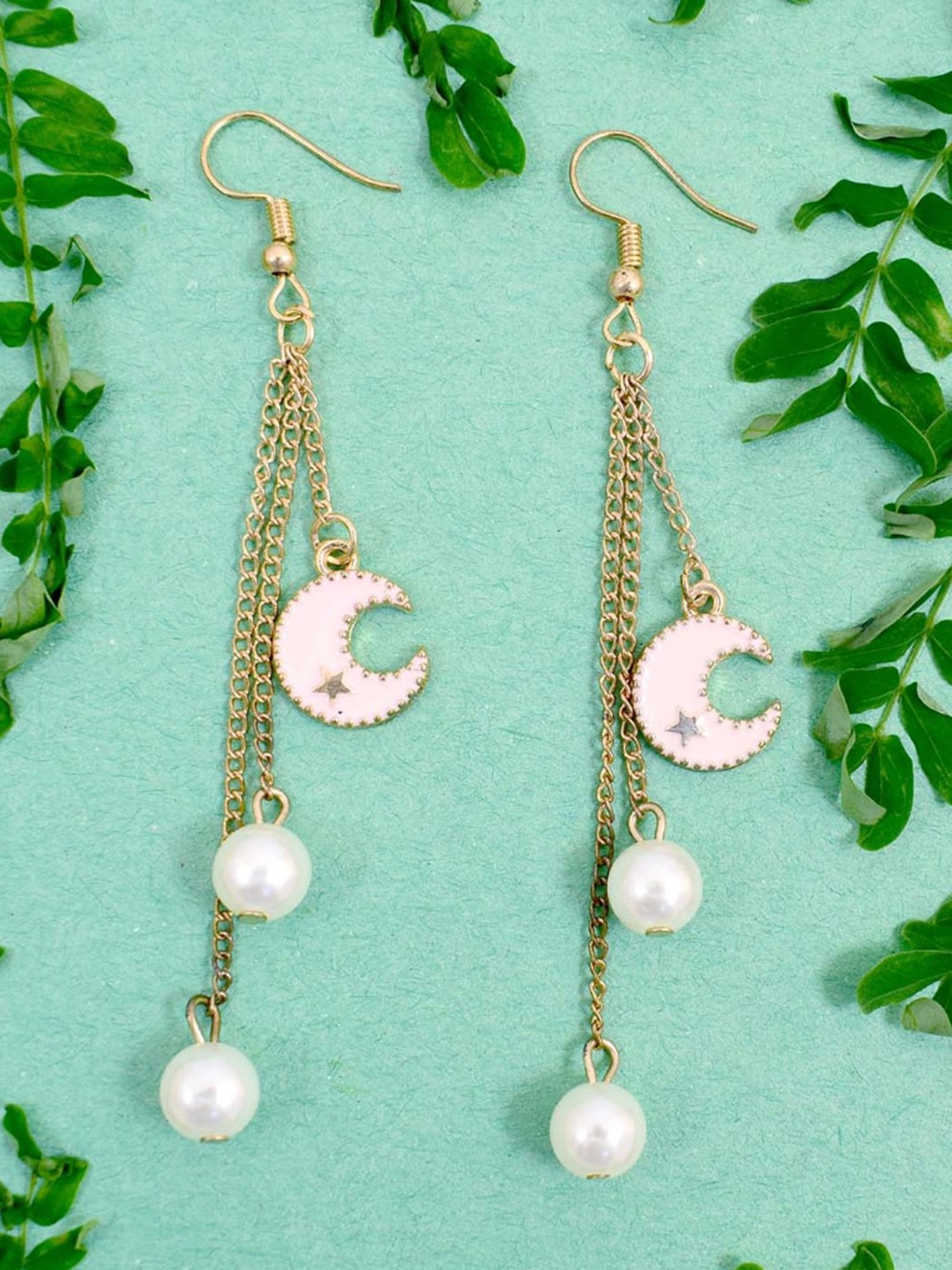 

SALTY Artificial Beads Contemporary Drop Earrings, Gold