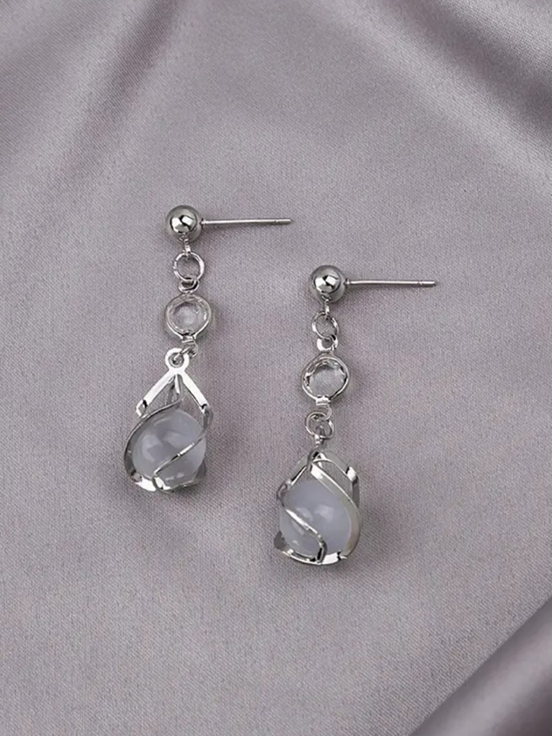 

SALTY Contemporary Drop Earrings, Silver