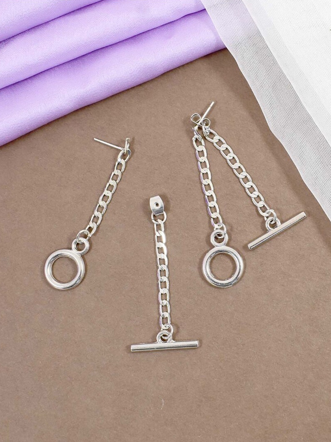 

SALTY Contemporary 2-In-1 Drop Earrings, Silver