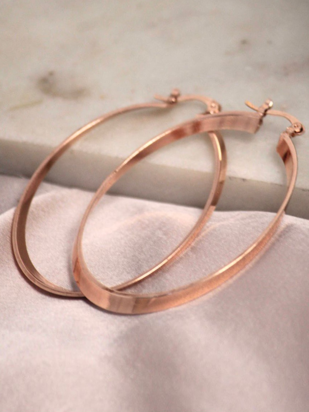

SALTY Contemporary Hoop Earrings, Rose gold
