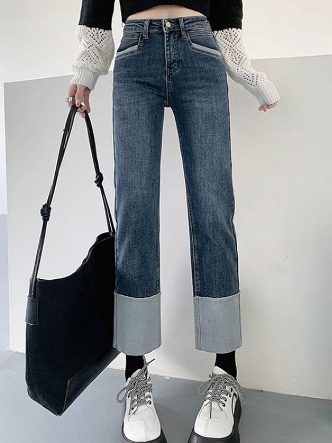 

StyleCast Women Blue Mid-Rise Colourblocked Jeans