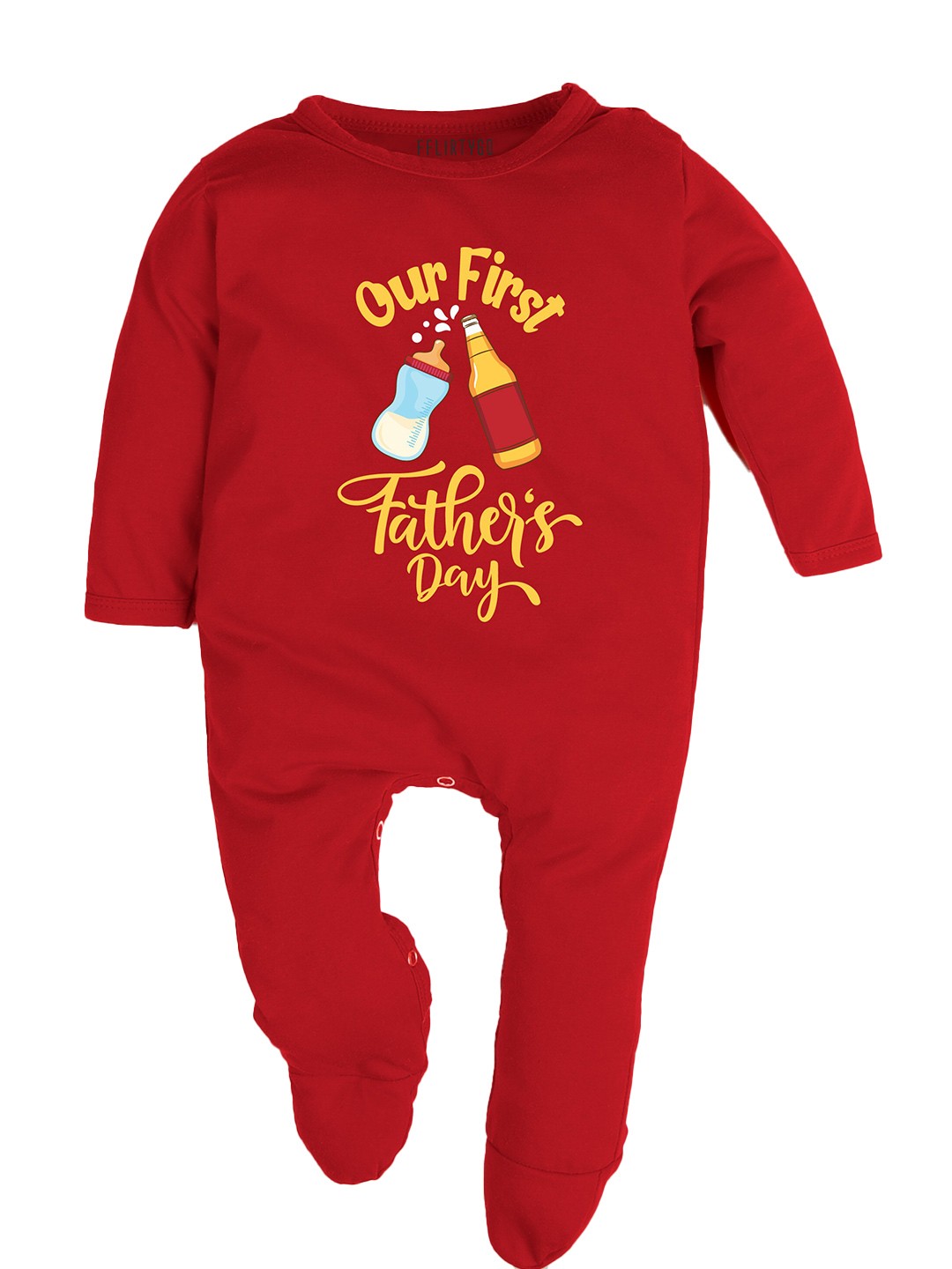 

FflirtyGo Baby Fathers Day Bodysuit, Red
