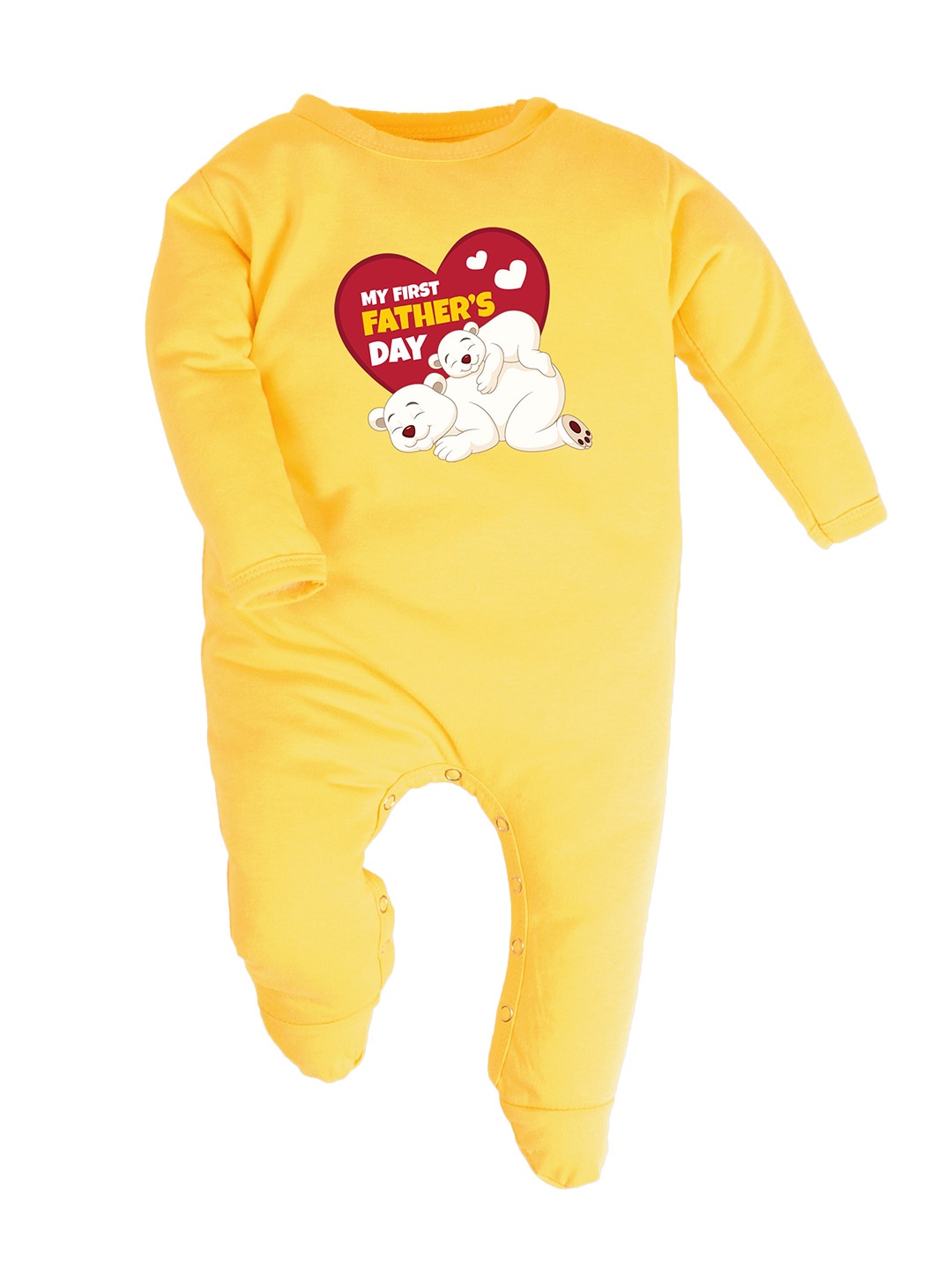 

FFLIRTYGO Infants Printed Pure Cotton Romper, Yellow