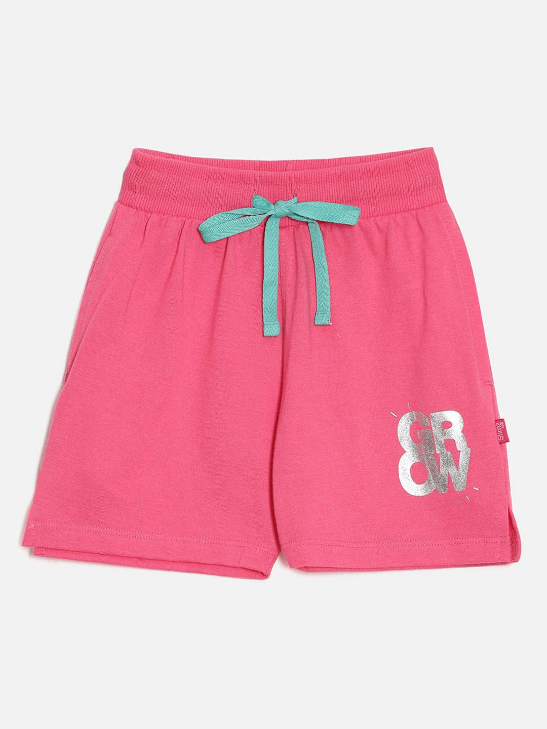 DIXCY SCOTT Slimz Girls Mid-Rise Cotton Shorts, Pink