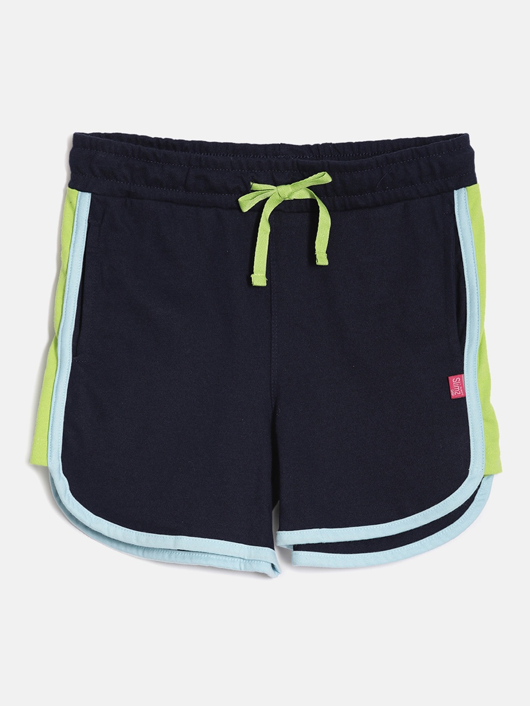 

DIXCY SCOTT Slimz Girls Striped Cotton Shorts, Black