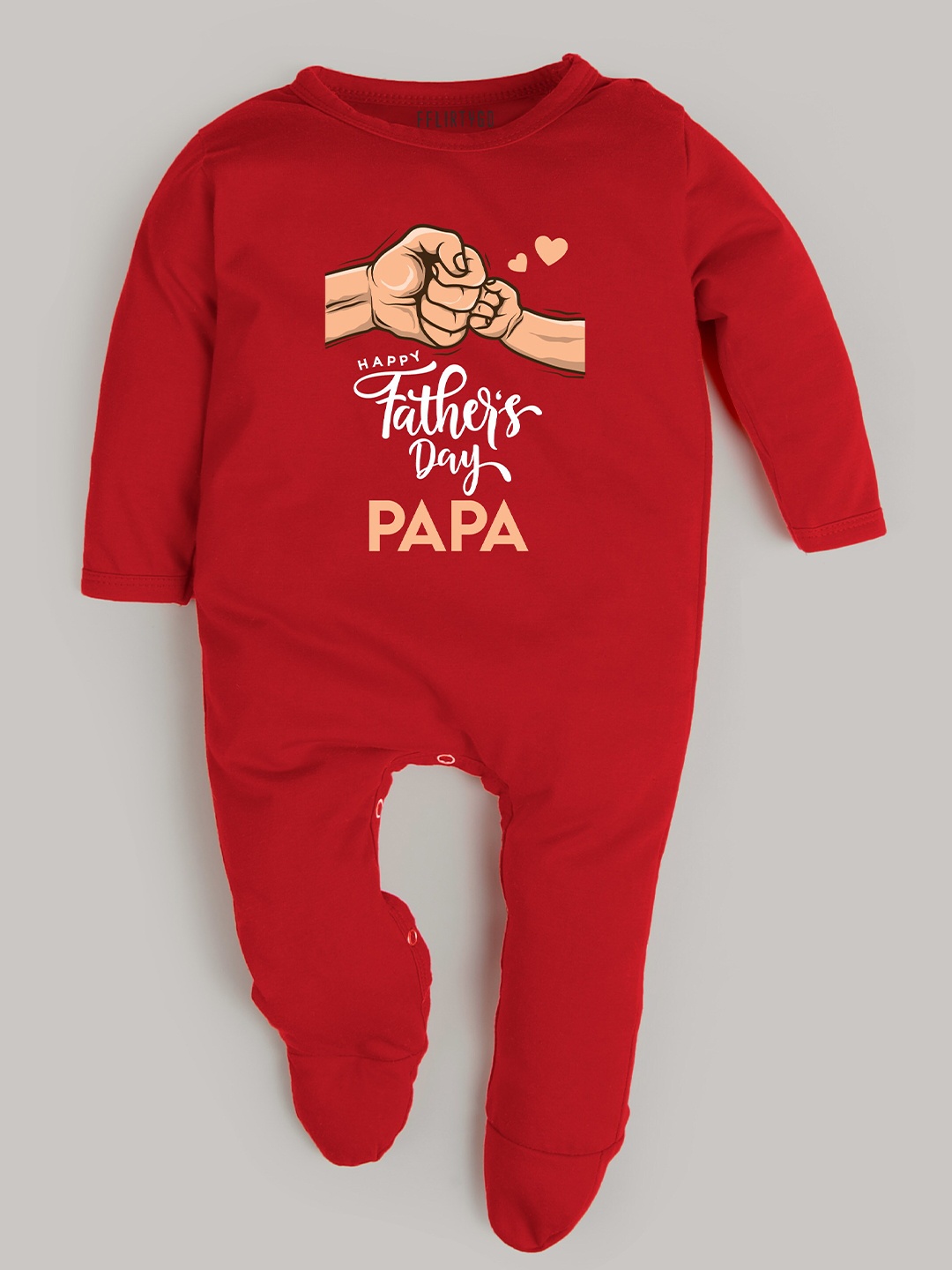 

FFLIRTYGO Kids Graphic Printed Cotton Sleepsuit, Red