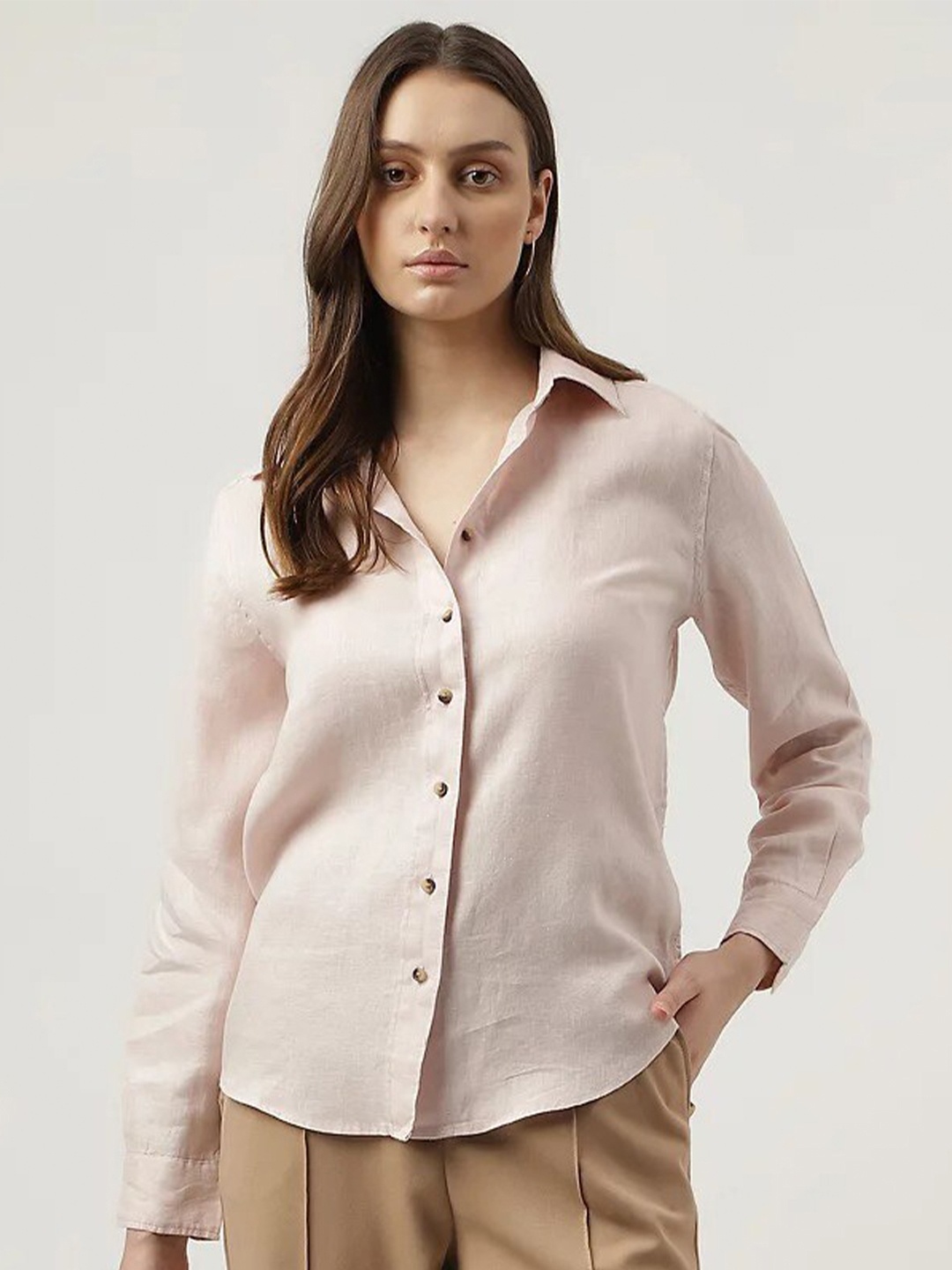 

Marks & Spencer Spread Collar Casual Shirt, Pink