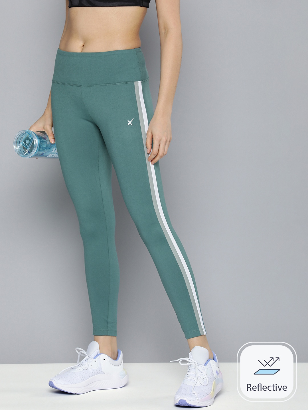 

HRX by Hrithik Roshan Women Skinny Fit Rapid-Dry Training Tights, Teal
