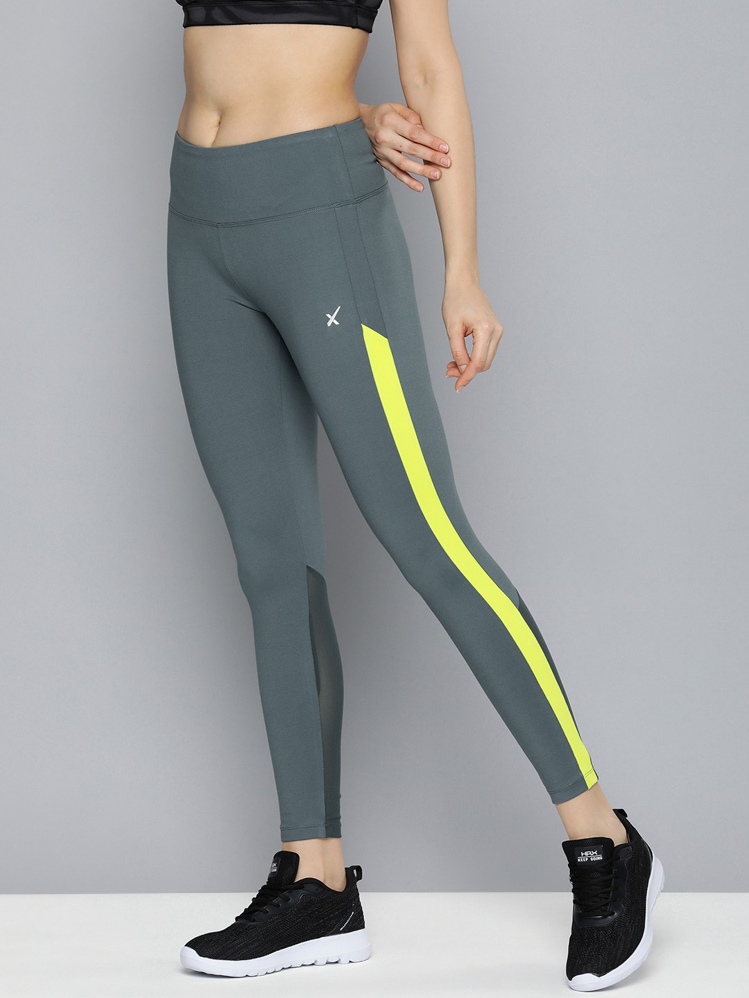 

HRX by Hrithik Roshan Women Skinny Fit Rapid-Dry Training Tights, Grey
