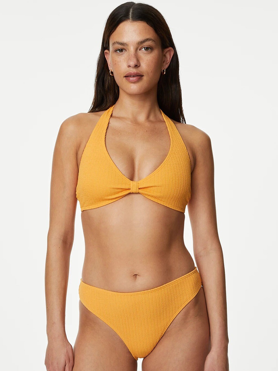 

Marks & Spencer Women Mid-Rise Swim Bikini Briefs, Yellow