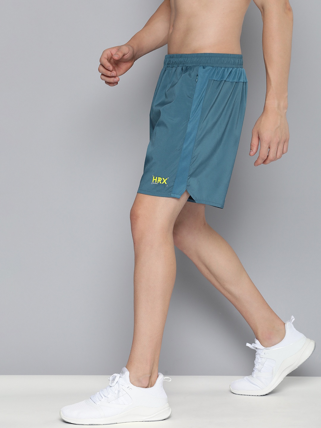

HRX by Hrithik Roshan Men Typography Printed Rapid-Dry Running Shorts, Turquoise blue