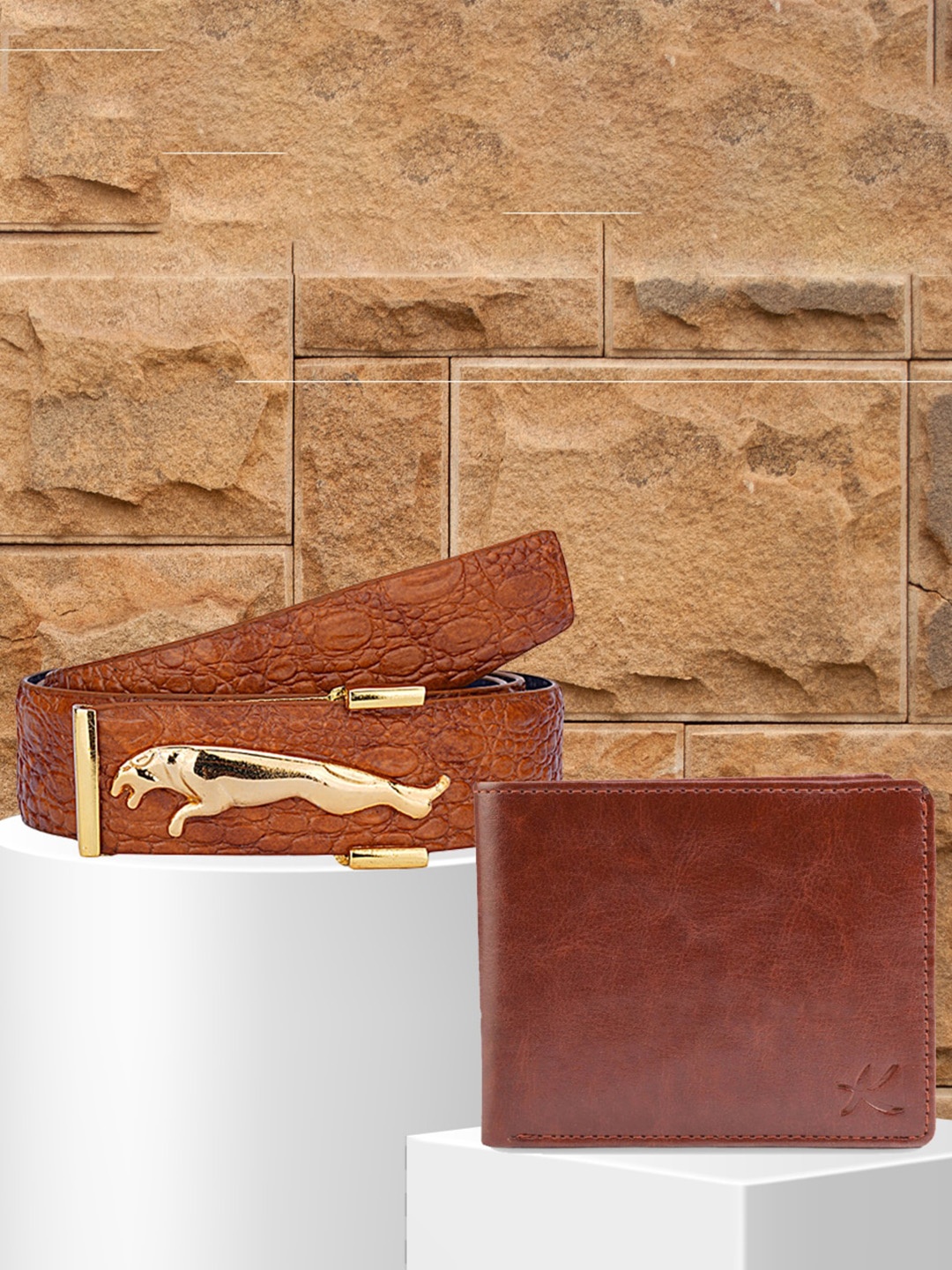 

Kastner Men Textured Accessory Gift Set, Brown