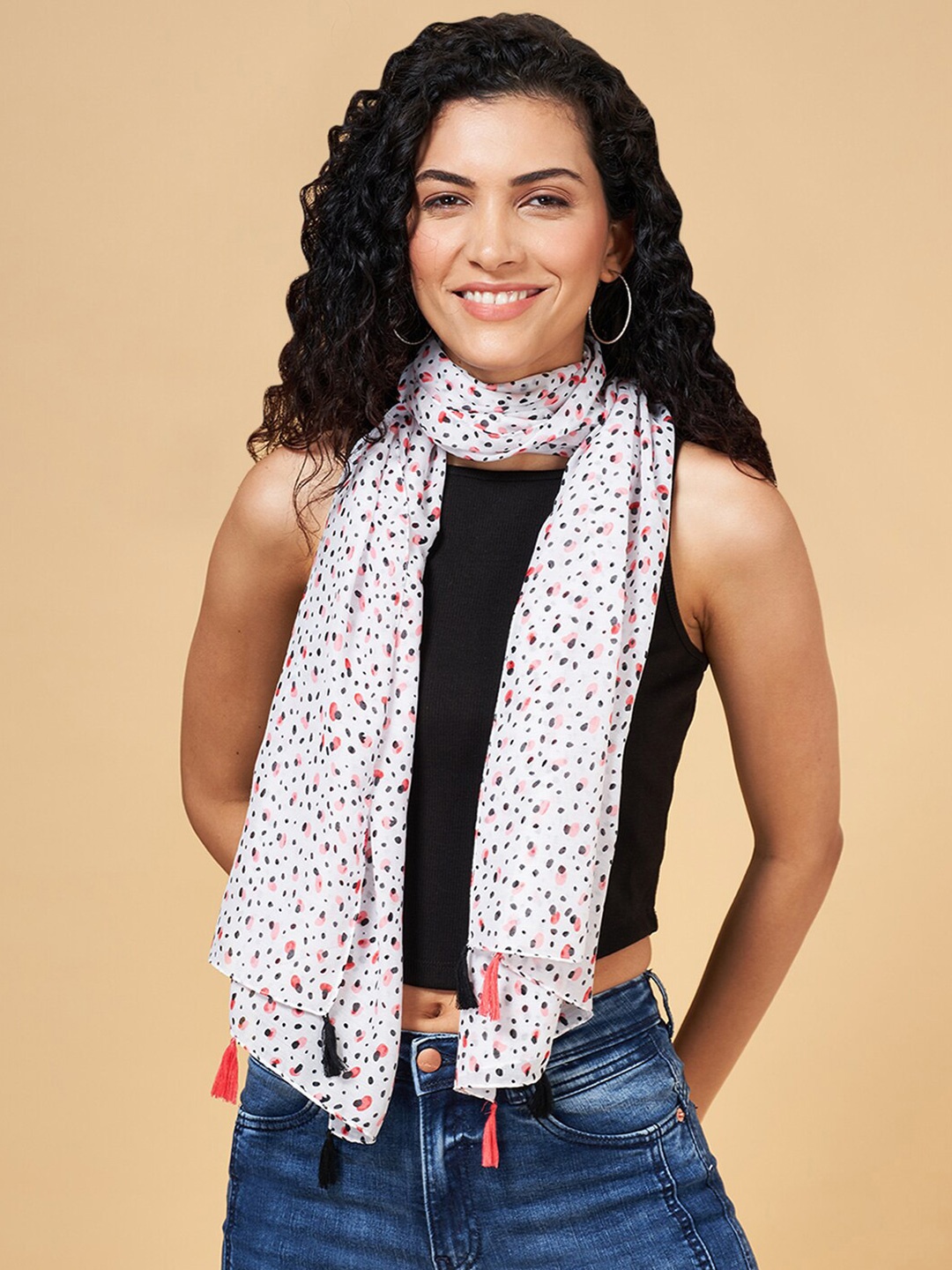 

Honey by Pantaloons Abstract Printed Scarf, Off white