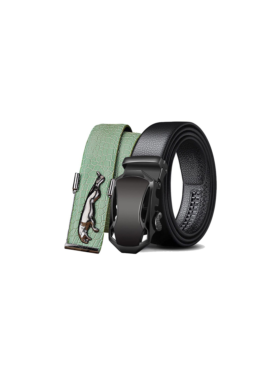 

Kastner Men Set Of 2 Textured Belt, Green