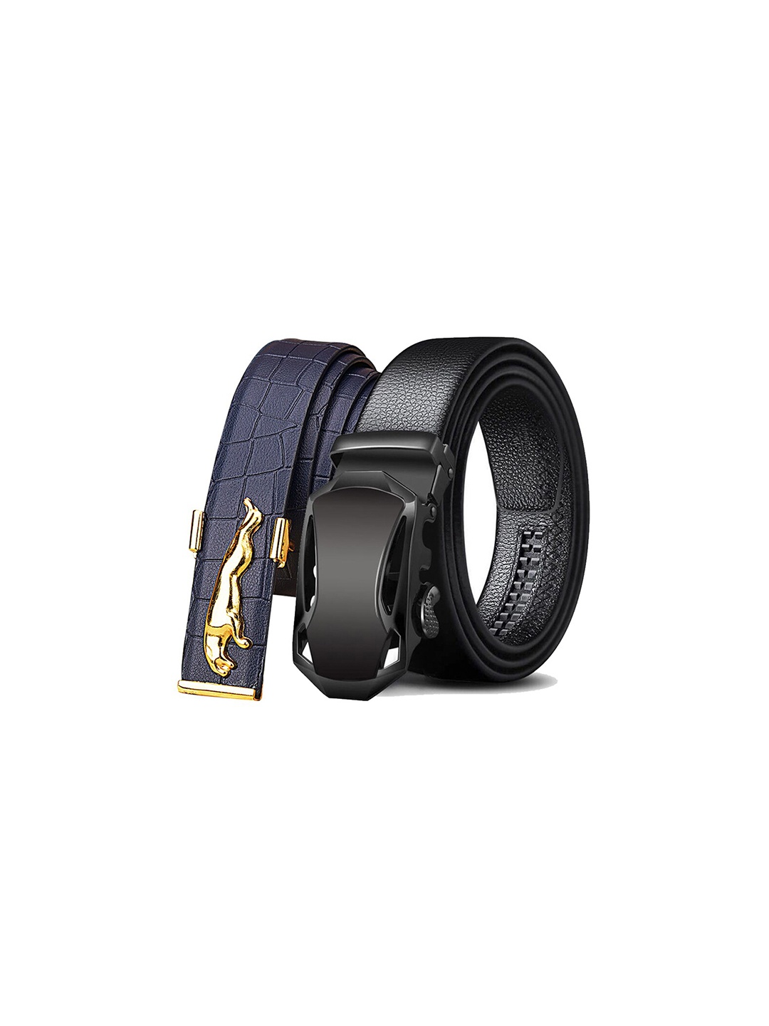 

Kastner Men Set Of 2 Textured Belt, Navy blue