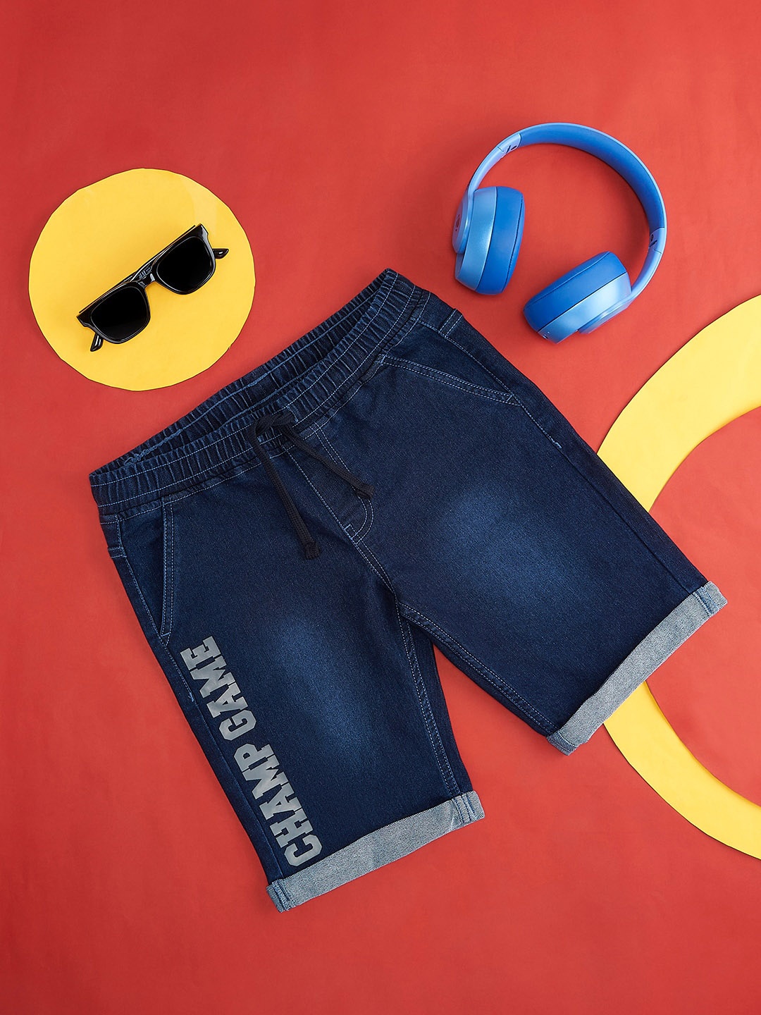 

Pantaloons Junior Boys Mid-Rise Casual Shorts, Blue