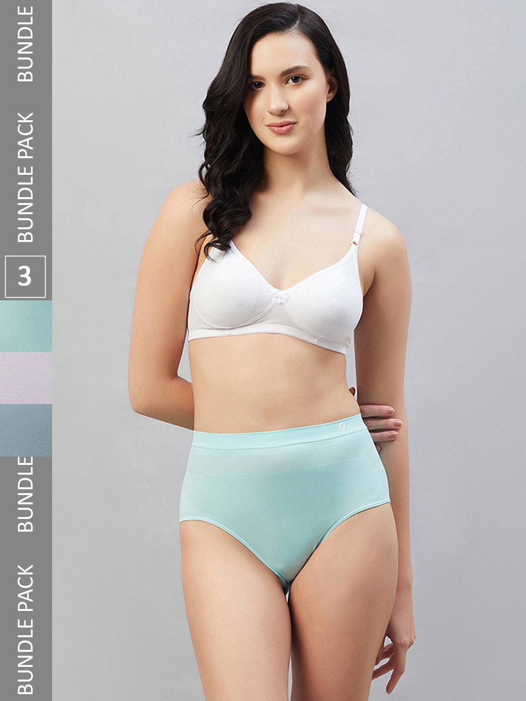 

C9 AIRWEAR Women Seamless Pack Of 3 Hipster Briefs, Green