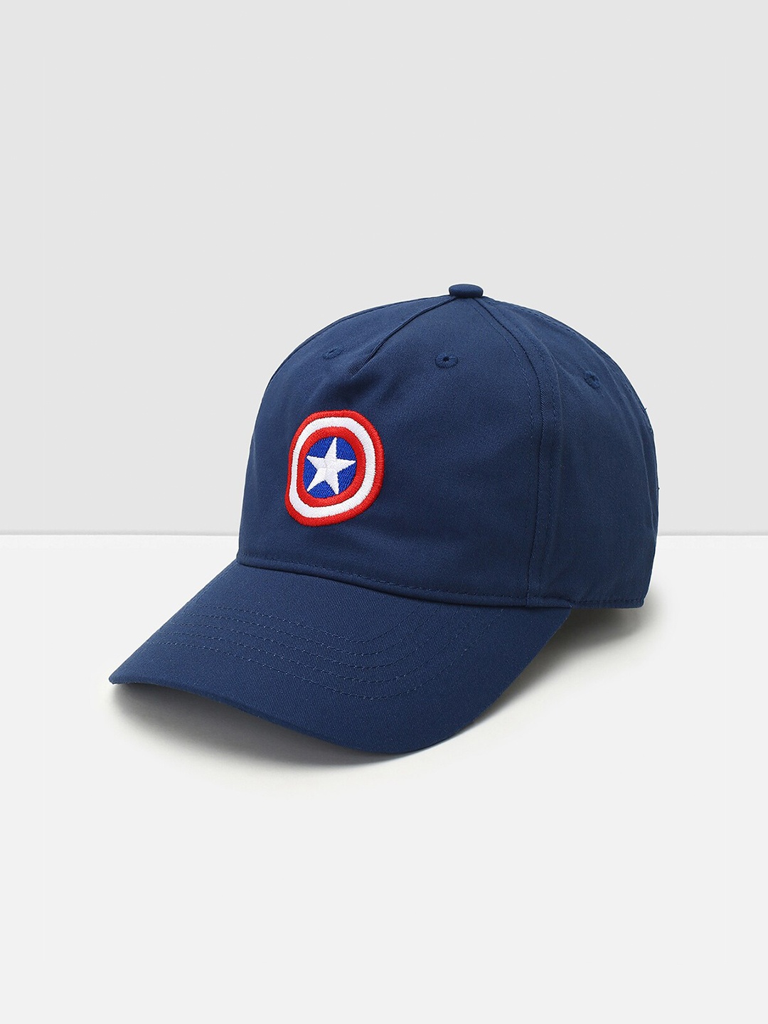 

max Men Captain America Embroidered Pure Cotton Baseball Cap, Blue