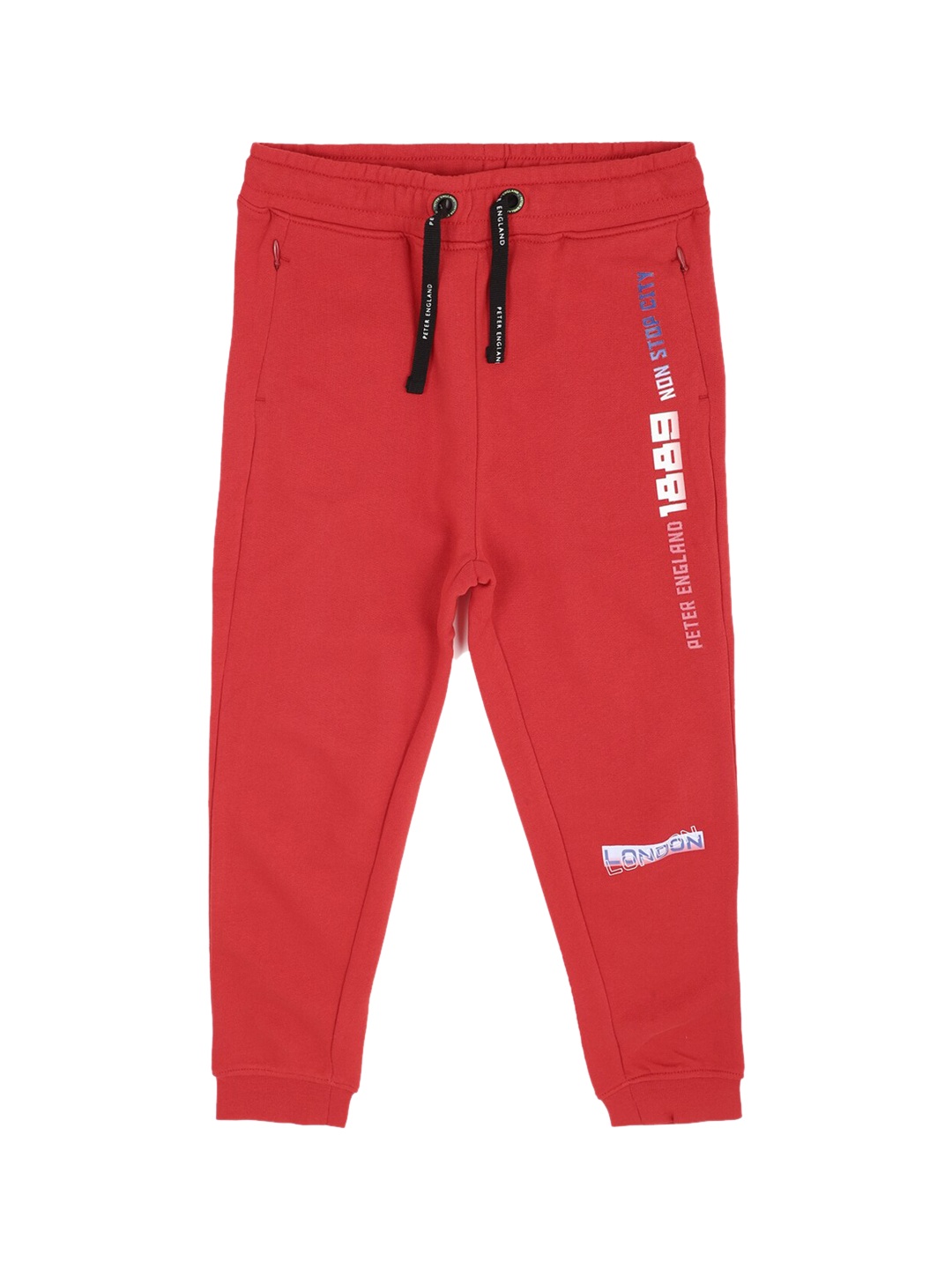 

Peter England Girls Mid Rise Cotton Joggers, Red