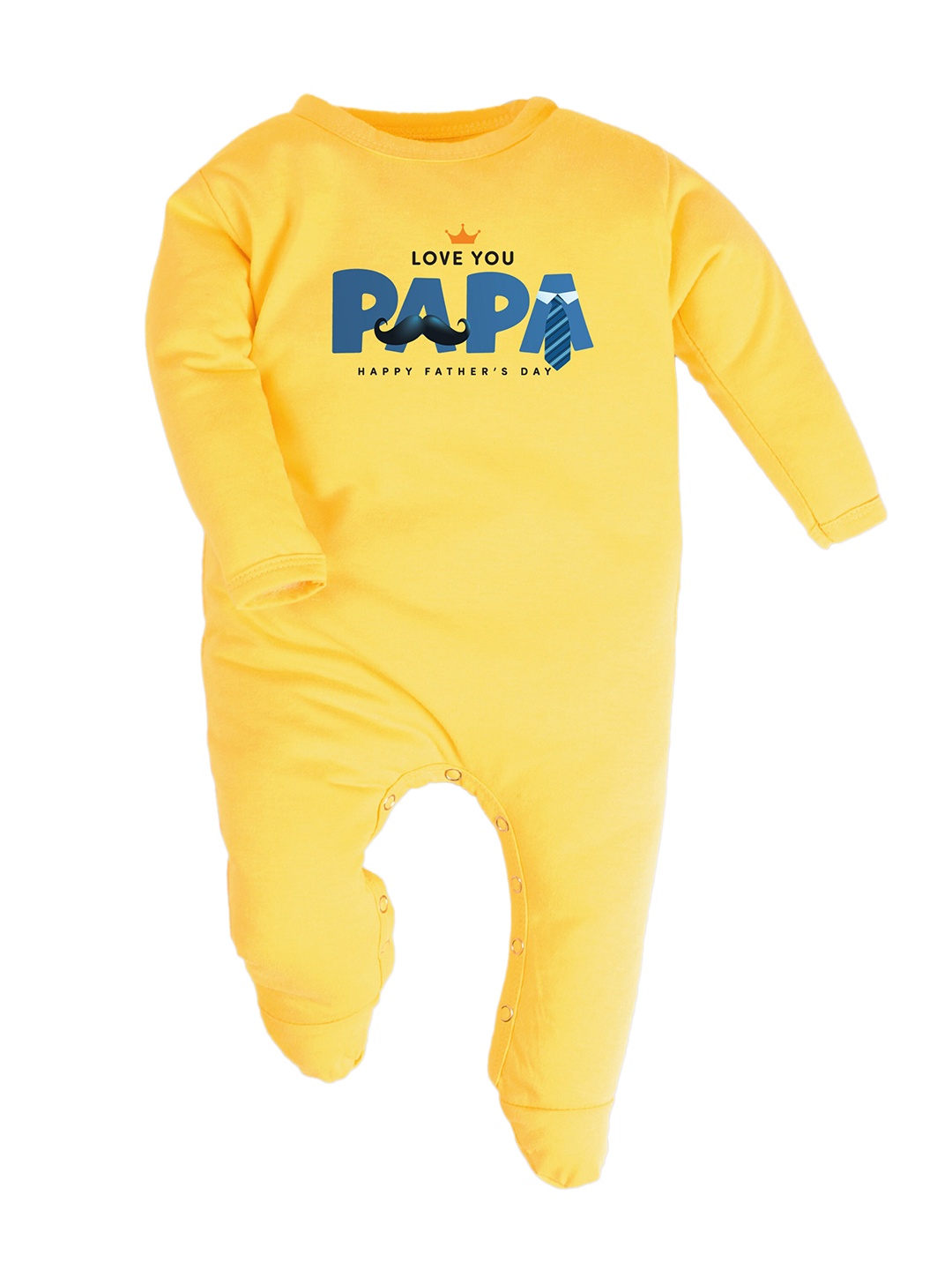 

FFLIRTYGO Fathers Day Typography Printed Cotton Sleepsuit, Yellow