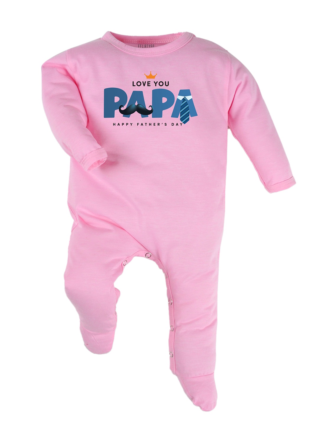 

FFLIRTYGO Infant Printed Pure Cotton Sleepsuit, Pink