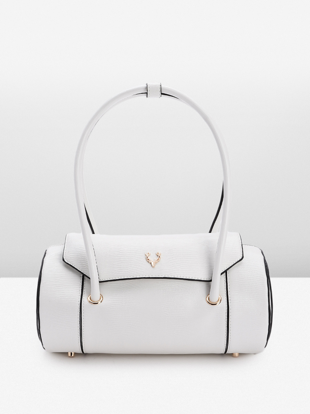 

Allen Solly Snake Skin Textured Handheld Bag, White