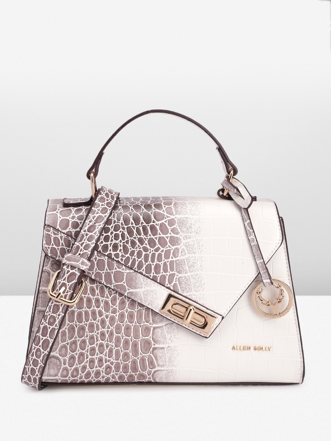 

Allen Solly Women Textured Satchel, Off white