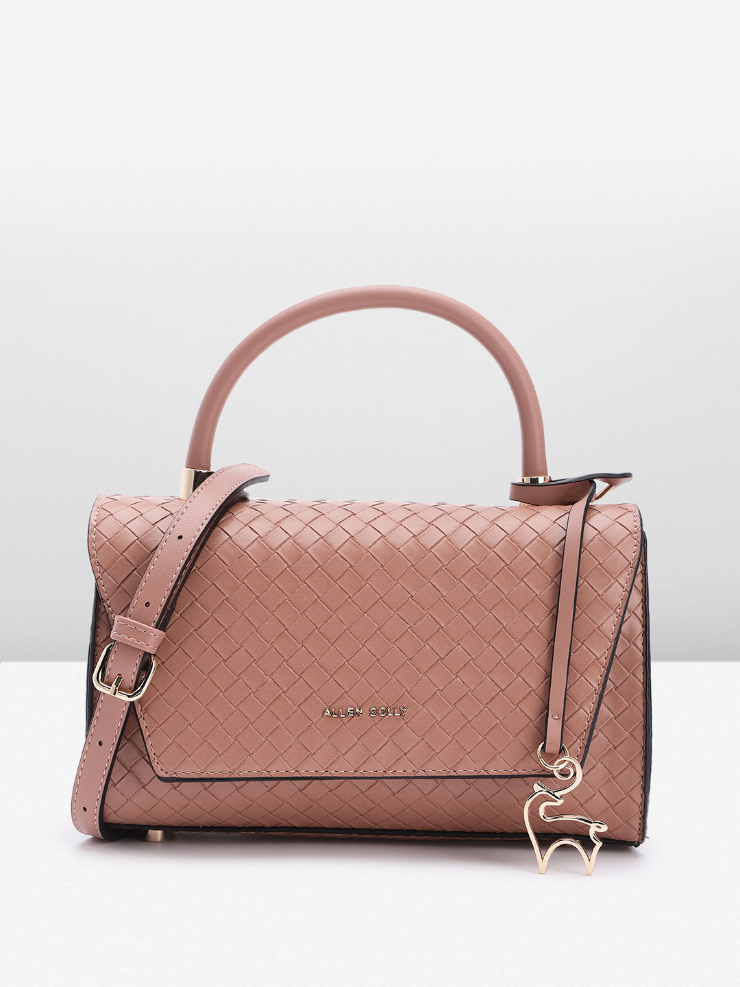 

Allen Solly Woven Design Satchel, Nude