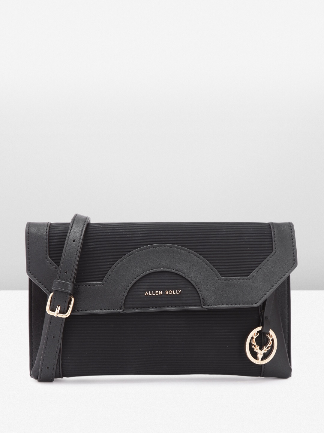 

Allen Solly Women Textured Sling Bag, Black