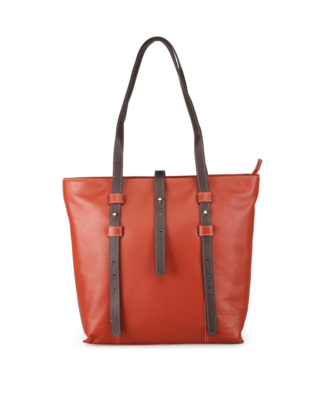 

GENWAYNE Leather Structured Tasselled Shoulder Bag, Tan