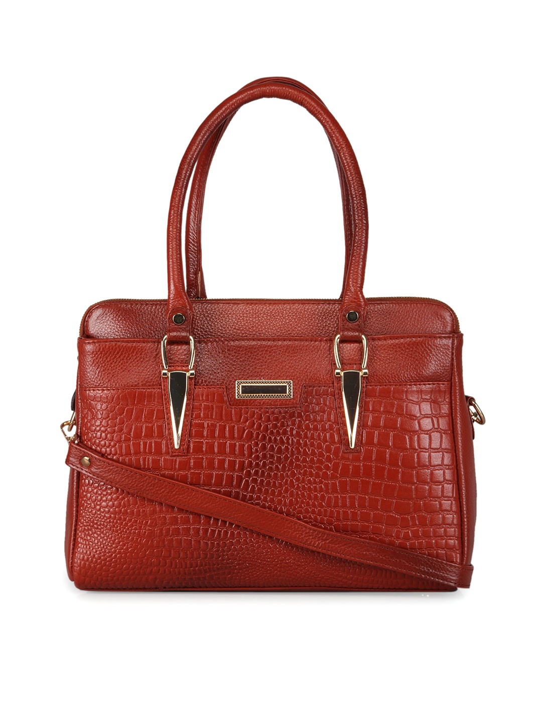 

GENWAYNE Leather Shopper Handheld Bag, Tan