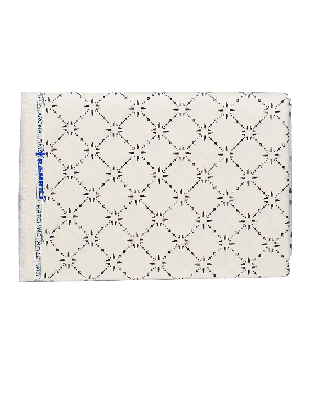 

Ramraj Men Printed Pure Cotton Shirt Clothing Fabric, Cream