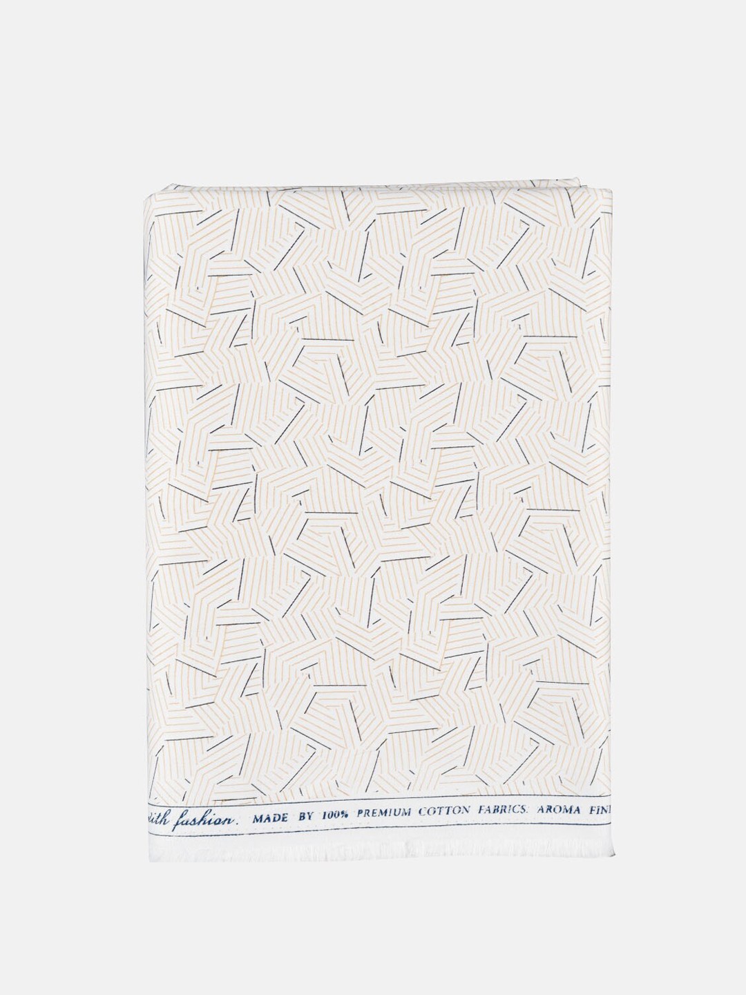 

Ramraj Men Printed Pure Cotton Shirt Clothing Fabric, Beige