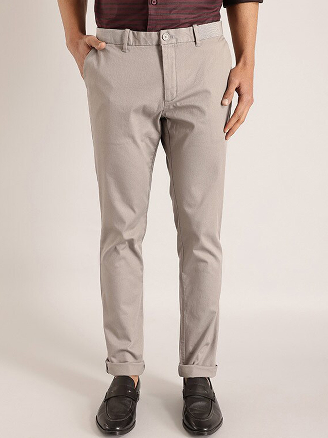

Indian Terrain Men Brooklyn Slim Fit Chinos, Beige