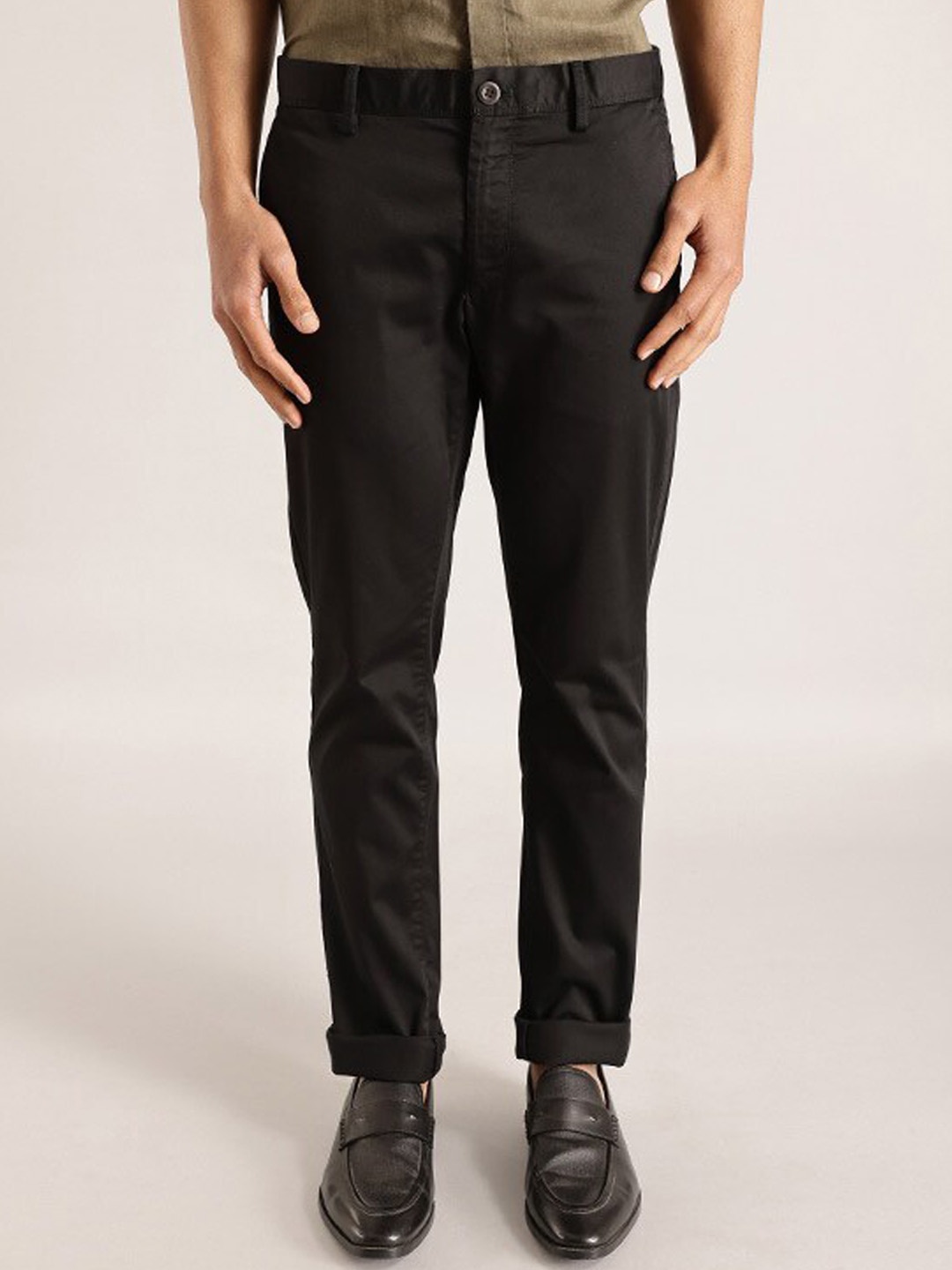 

Indian Terrain Men Brooklyn Slim Fit Chinos, Black