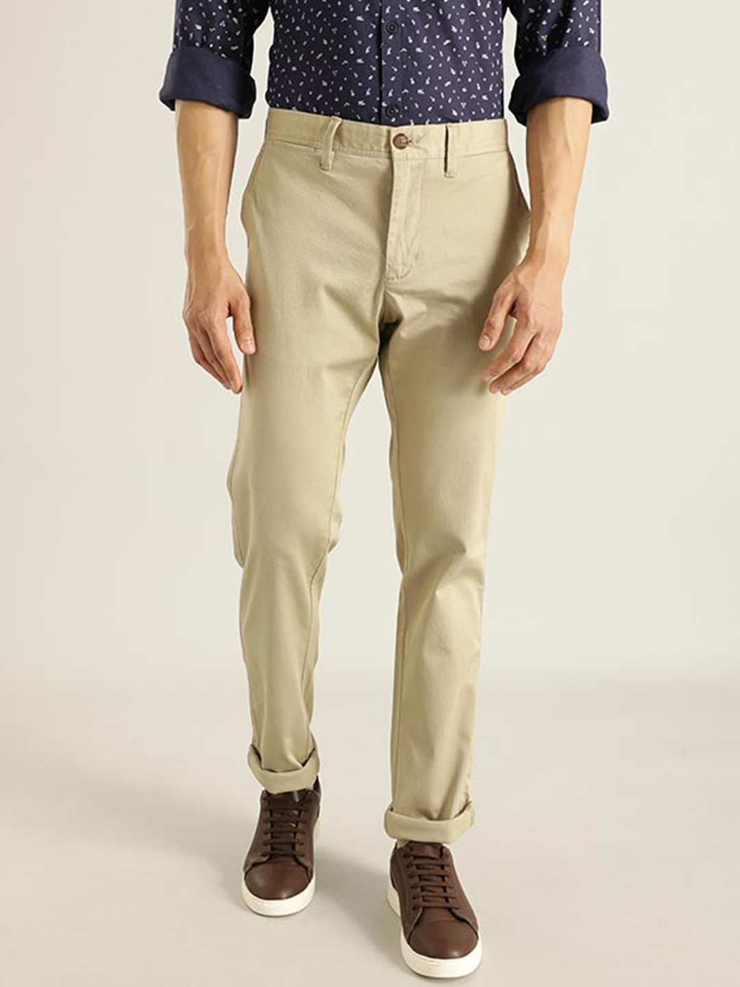 

Indian Terrain Men Brooklyn Slim Fit Chinos, Brown