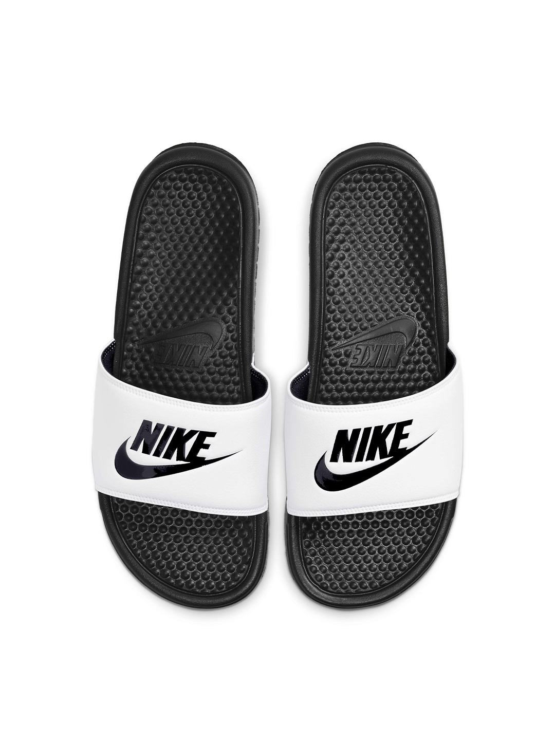 

Nike Men White & Black BENASSI JDI Printed Flip-Flops