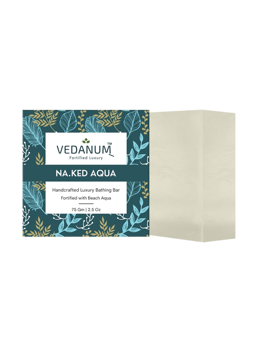 

VEDANUM Na.Ked Aqua Handcrafted Luxury Bathing Bar - 75 g, Blue