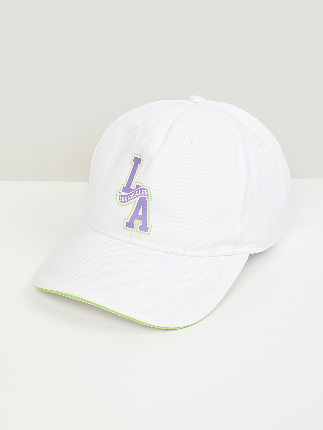 

max Women Printed Pure Cotton Baseball Cap, White