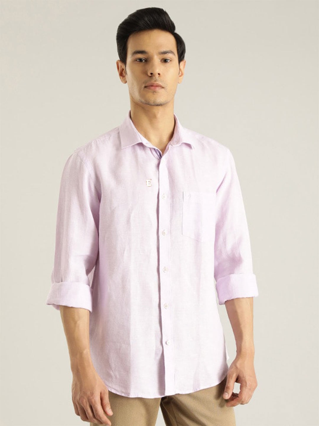 

Indian Terrain Chiseled Slim Fit Pure Cotton Casual Shirt, Purple