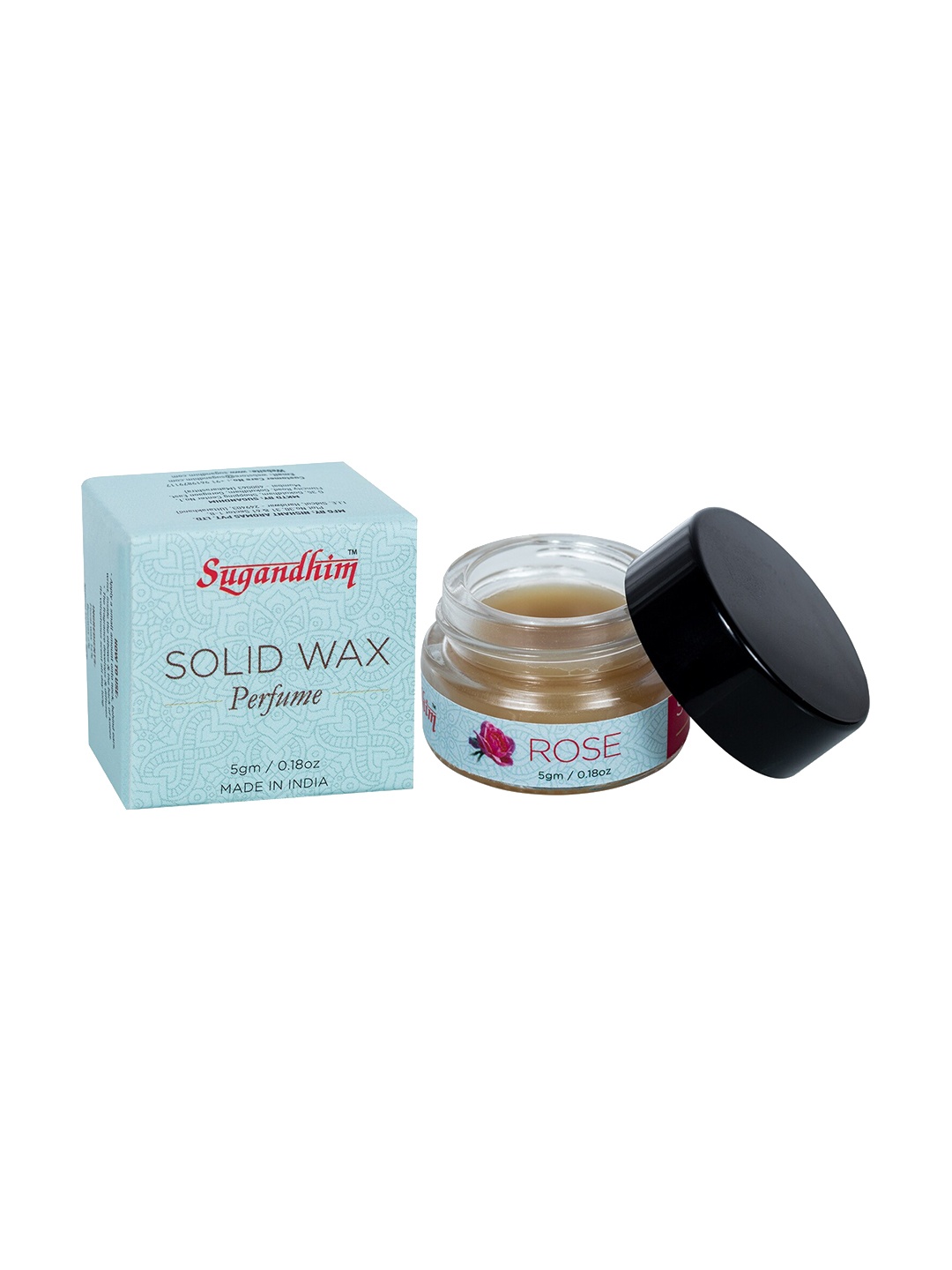 

Sugandhim Rose Solid Wax Long Lasting Perfume - 5 g, Blue