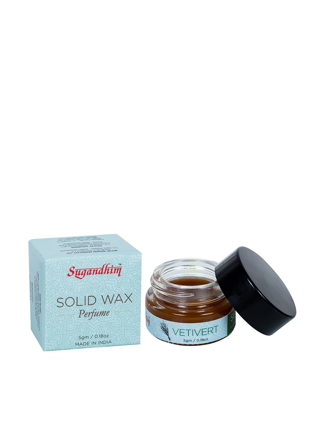 

Sugandhim Vetivert Solid Wax Long Lasting Perfume - 5 g, Blue